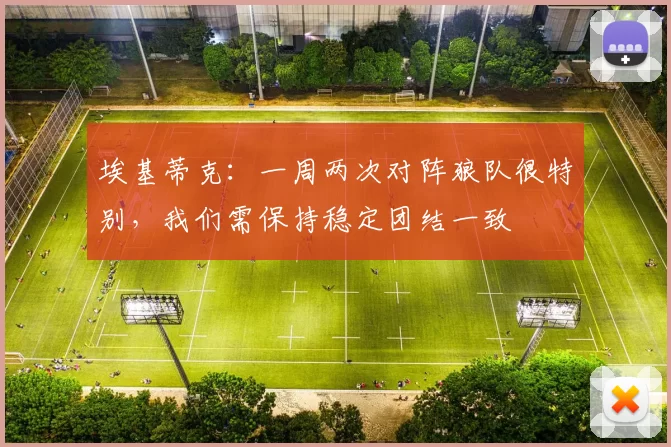 埃基蒂克：一周两次对阵狼队很特别，我们需保持稳定团结一致